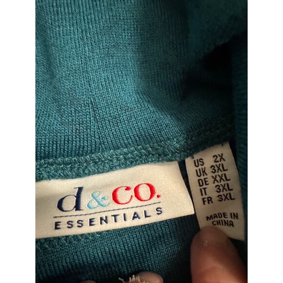 D & Co. Green Turtle Neck Sweater Size 2X - Picture 4 of 5